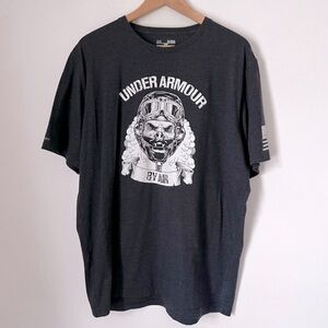 Men’s Under Armour Heatgear Graphic Soft Loose Tee Dark Gray XL